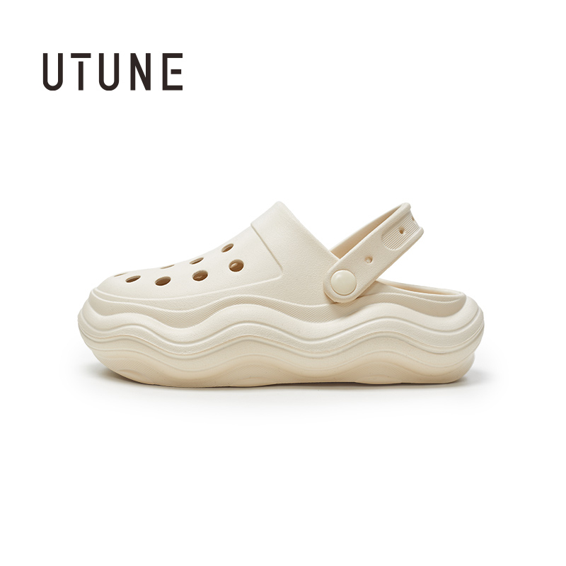 UTUNE Xăng đan Đế Dày Thiết Kế Đục Lỗ Thời Trang Đi Biển Cho Nam Và Nữ