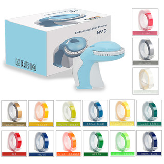 Máy In Nhãn Bánh Xe Cầm Tay B90 3D Motex E-101 Nhiều Màu 9Mmx3M