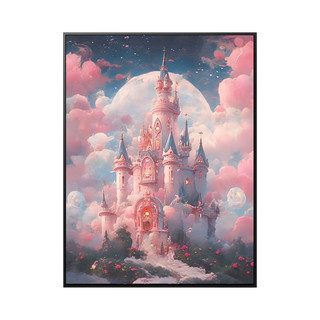 MOZI ✨lâu đài màu hồng 40*50cm tranh tô màu theo số tranh tô màu số hoá tranh sơn dầu số  tranh sơn dầu số hoá Sơn kỹ thuật số sơn acrylic  sơn dầu tô màu theo sốTranh Sơn Dầu Trang Trí Hình Lâu Đài Màu Hồng