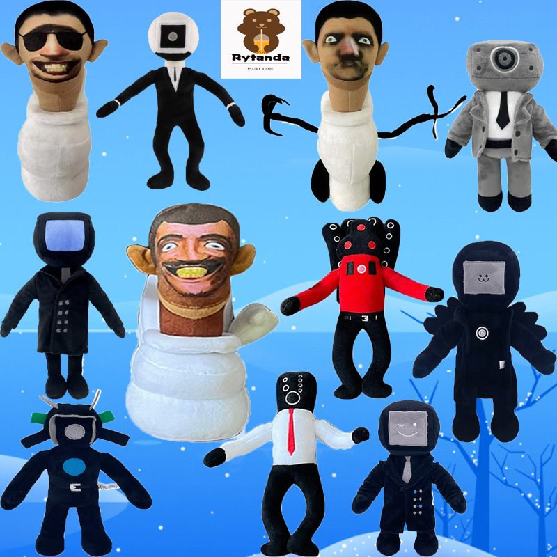 Rytanda Skibidi Toilet plushie Skibidi Toilet plush Thú Nhồi Bông Hình Toilet Skibidi Bosses Vui Nhộn Mới