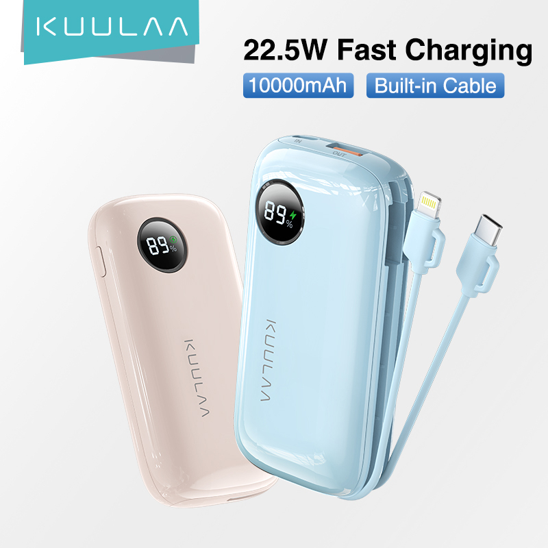 Pin Sạc Dự Phòng KUULAA 10000mAh PD Có Dây Cáp Sạc Nhanh Cho For iPhone ...