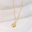 Vòng cổ titan nữ không gỉ mạ vàng 18k mặt hình trái tim khắc chữ love phong cách thời trang hàn quốc