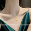 Vòng cổ titan nữ không gỉ mạ vàng 18k mặt hình trái tim khắc chữ love phong cách thời trang hàn quốc
