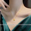 Vòng cổ titan nữ không gỉ mạ vàng 18k mặt hình trái tim khắc chữ love phong cách thời trang hàn quốc