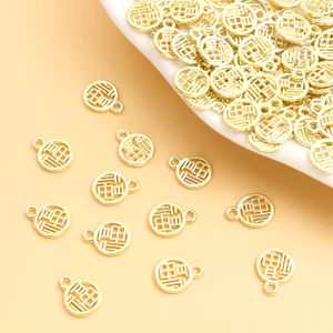 Set 30 Mặt Vòng cổ Hợp Kim Khắc Chữ Fu Phong Cách Trung Hoa Sáng Tạo