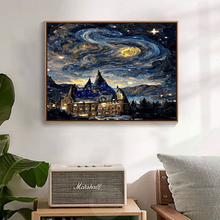 MOZI ✨giết thời gian 40*50cm tranh tô màu theo số Tranh phong cảnh hoạt hình kỹ thuật số tranh sơn dầu số hoáHarry PotterHogwarts Castle  tranh số hóa theo yêu cầu tranh tô màu số hoá theo yêu cầutranh số hóa