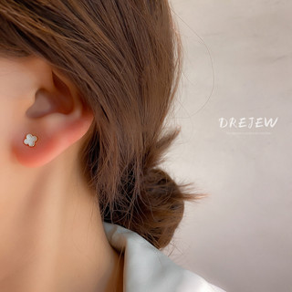 DREJEW Set 6 Khuyên Tai Bạc Đơn Giản Dễ Phối Đồ