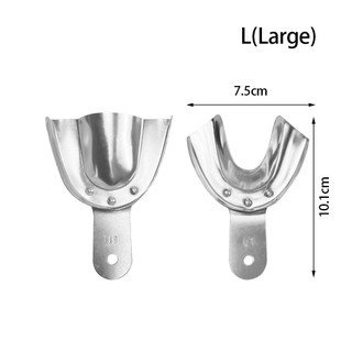 2 cái / cặp vật liệu nha khoa khay miệng lấy dấu khay nha khoa khay thép không gỉ non-đục lỗ