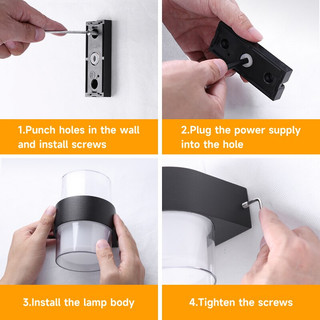 Đèn Led Ngoài Trời Dán Tường Trong Nhà Đèn Tường Trang Trí Nhà Cửa Đèn LED Vuông Tròn Đèn Cho Sân Vườn Hành Lang Cầu Thang
