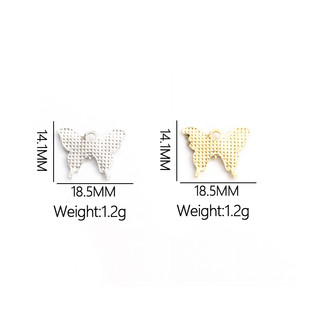Set 10 Mặt Vòng cổ Hình Bướm Tráng Men Nhiều Màu