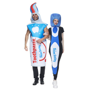Bộ Trang Phục Gồm 2 Món Gồm Bàn Chải Và Kem Đánh Răng Và Kem Đánh Răng Cho Lễ Hội Hóa Trang Halloween