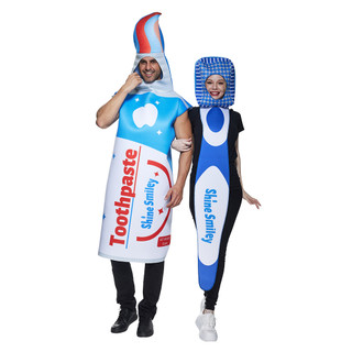 Bộ Trang Phục Gồm 2 Món Gồm Bàn Chải Và Kem Đánh Răng Và Kem Đánh Răng Cho Lễ Hội Hóa Trang Halloween