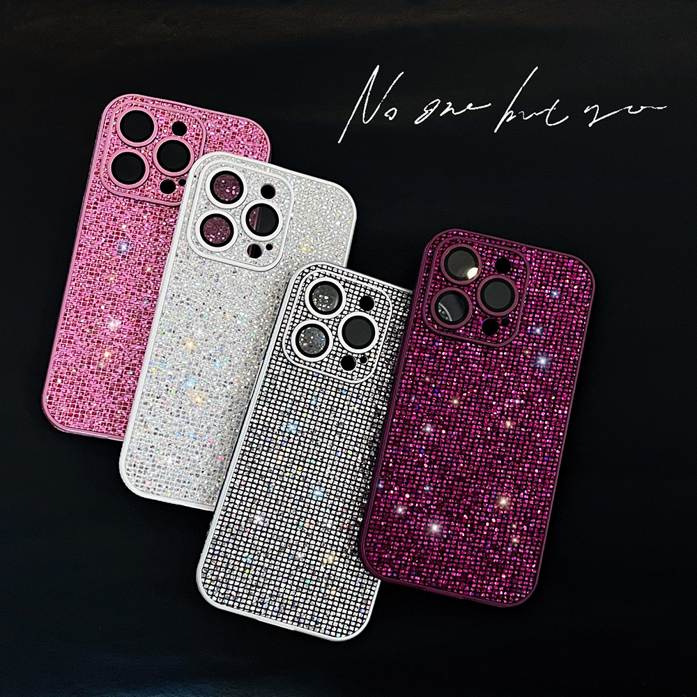 [Kim cương sẽ không rơi] Dành cho iPhone 16 Pro Max 11 15promax Flash Diamond Ốp điện thoại iPhone 14 13 12 Pro Max 13promax Ốp lưng TPU lấp lánh thời trang