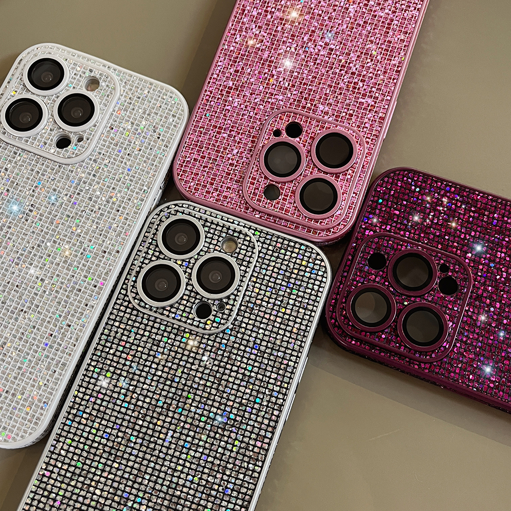 [Kim cương sẽ không rơi] Dành cho iPhone 16 Pro Max 11 15promax Flash Diamond Ốp điện thoại iPhone 14 13 12 Pro Max 13promax Ốp lưng TPU lấp lánh thời trang