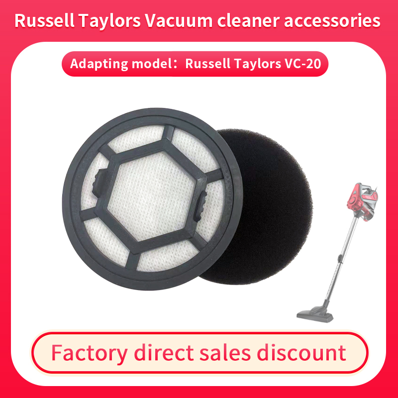 Tương thích với Russell Taylors VC-20 Phụ kiện máy hút bụi Bàn chải sàn Cốc bụi lốc xoáy Bộ lọc HEPA Bàn chải chăn ga gối Thanh nối dài Ống kim loại