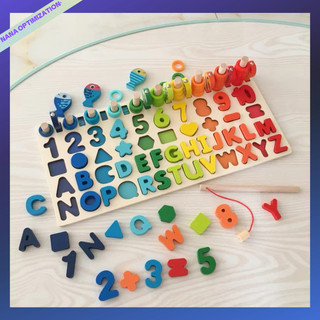 Đồ Chơi Xếp Hình Câu Cá Ba Chiều Theo Phương Pháp Montessori Giáo Dục Sớm Cho Bé