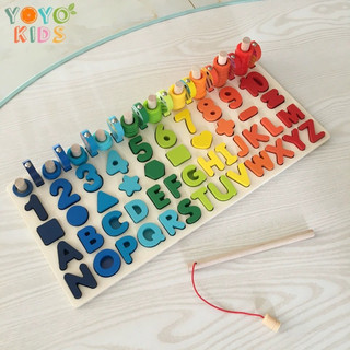 Đồ Chơi Xếp Hình Câu Cá Ba Chiều Theo Phương Pháp Montessori Giáo Dục Sớm Cho Bé