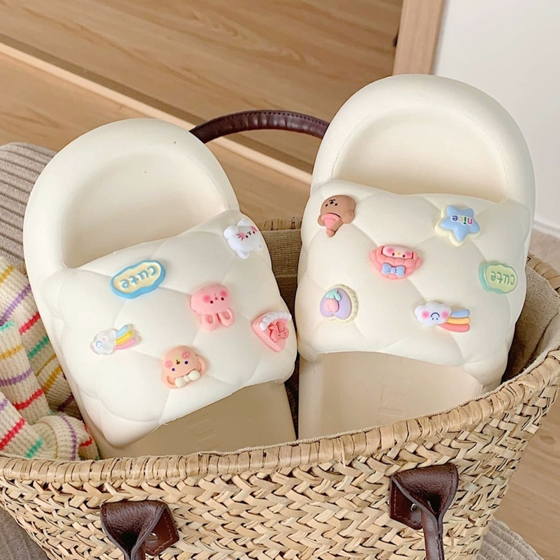 Hoạt Hình Dễ Thương Dép Đế Dày Dép Đi Trong Nhà Thoải Mái Dép Đi Trong Nhà Shit-Steping EVA Chống Trơn Trượt Mềm Đế Dày Cát