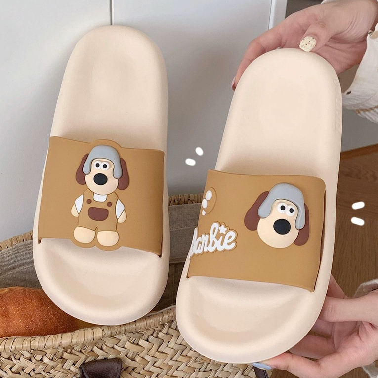 Dép Cho Chó Cặp Đôi Đế Dày Dép Đi Trong Nhà EVA Dép Trong Nhà Phòng Tắm Đế Mềm Tắm Chống Trơn Trượt Dép Dễ Thương ins Đầu Lớn Chó Dép Đi Biển