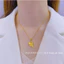 Vòng cổ titan nữ mặt cỏ 4 lá may mắn mạ vàng 18k thời trang sang trọng