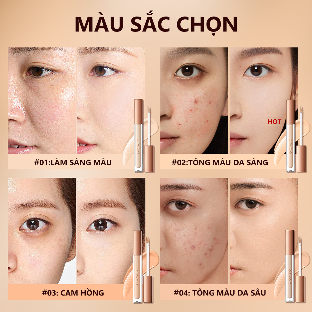 Ảnh Kem che khuyết điểm O.TWO.O cho mụn/thâm/che phủ tuyệt đối 4 màu tùy chọn 5g 3