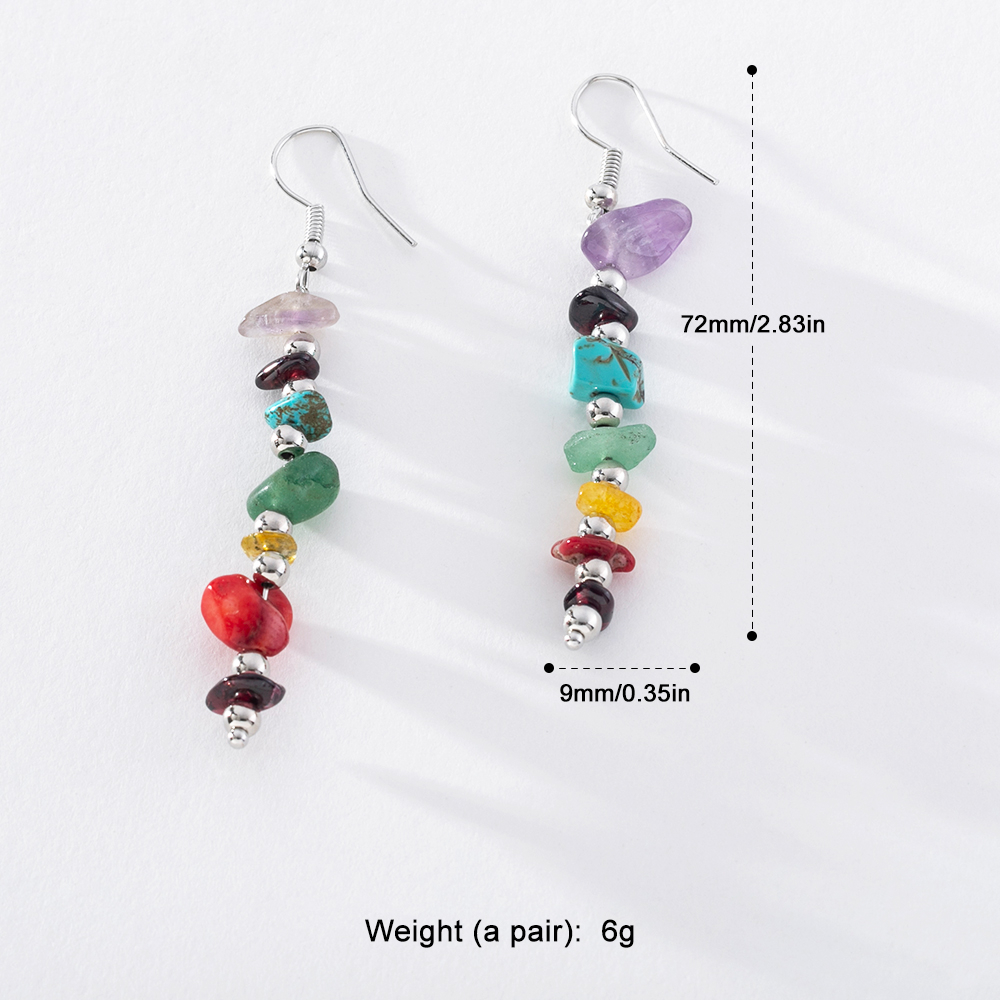 Ảnh Khuyên Tai Dáng Dài Bằng Hợp Kim Resin Phong Cách Retro Đơn Giản Sáng Tạo Thời Trang Dành Cho Nữ PD1365 2