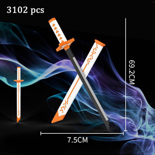 Đồ Chơi Lắp Ráp Thanh Kiếm 69.2cm 3D Cho Bé