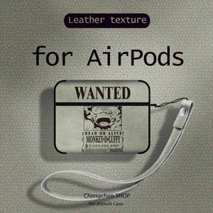Hộp đựng tai nghe bằng da One Piece Luffy airpod cho AirPodsPro3 Vỏ bảo vệ tai nghe TPU Tương thích với Vỏ bảo vệ tai nghe AirPods4 Tương thích với Vỏ AirPodsPro2 Vỏ AirPods3gen