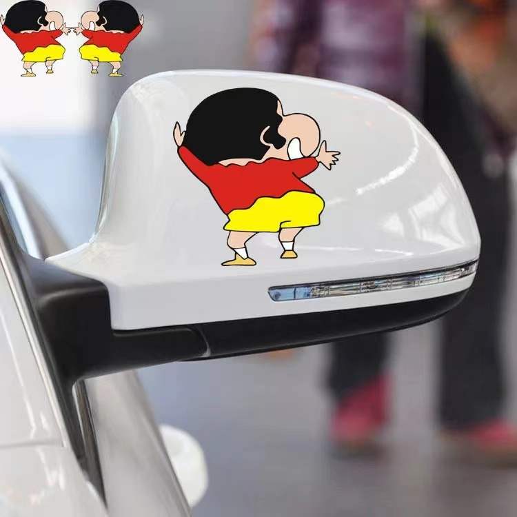 Hl Miếng Dán Trang Trí Xe Hơi / Xe Máy Họa Tiết Hoạt Hình Cậu Bé Bút Chì Shin-chan Chống Trầy Xước / Chống Thấm Nước
