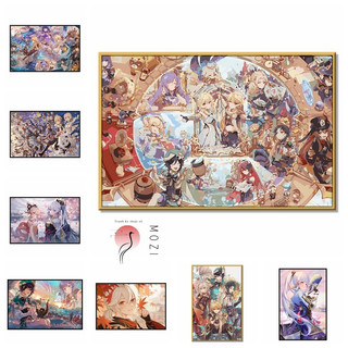 MOZI✨Genshin 40*50cm tranh tô màu theo số tranh tô màu số hoá tranh sơn dầu số hoá tranh số hóa sơn acrylic  tranh sơn dầu số  Tranh tô màu theo số sơn theo sốTranh Sơn Dầu Tự Làm Hình Phong Cảnh Trang Trí Nhà Cửa