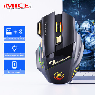 Chuột Bluetooth Không Dây Có Đèn Nền RGB Dùng Chơi Game luyoo27