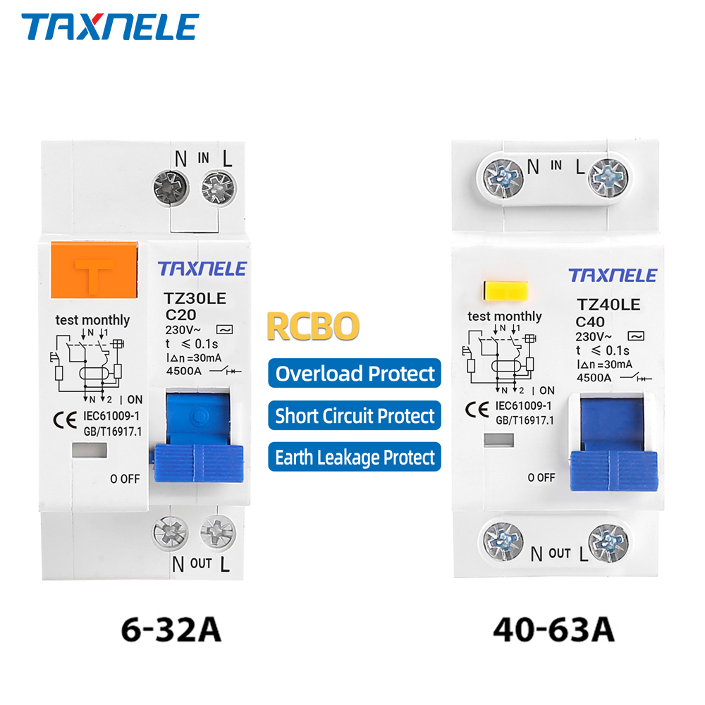 Dz30le DZ40LE EPNLDPNL 230V 1P + N Bộ Ngắt Mạch Dòng điện Dư Trên Và ...