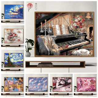 MOZI✨ 30 * 40cm tranh tô màu theo số tranh tô màu số hoá tranh số hóa tranh sơn dầu số hoá sơn acrylic  tranh sơn dầu số  Tranh tô số hoáTranh Sơn Dầu Kỹ Thuật Số Tự Tô Màu Trang Trí Phòng Khách