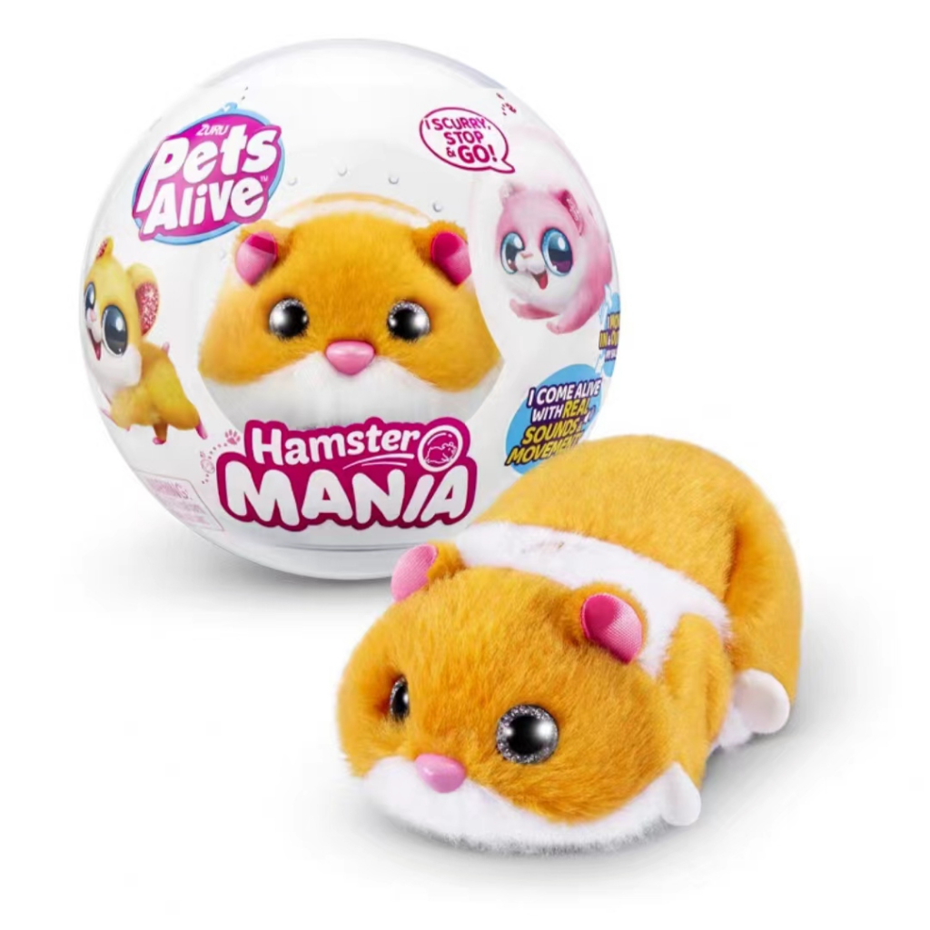 Pets Alive HamsterMania by ZURU, đồ chơi điện tử chuột hamster 20+ âm thanh, bóng tương tác