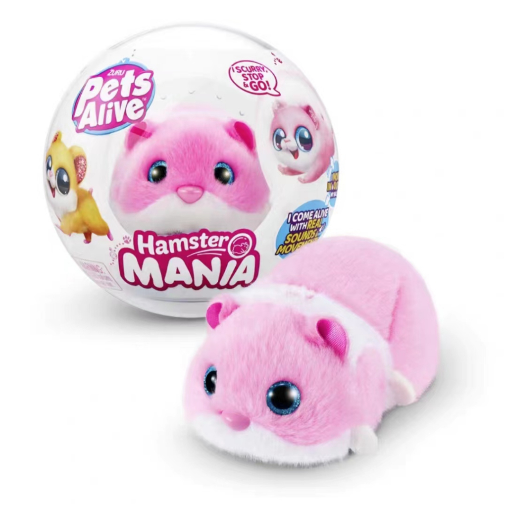 Pets Alive HamsterMania by ZURU, đồ chơi điện tử chuột hamster 20+ âm thanh, bóng tương tác
