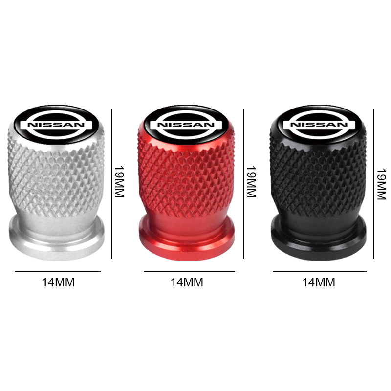 Set 4 Nắp Van Bánh Xe Hơi Nissan Tiida Teana Skyline Juke X-trail Almera Qashqai 350Z 370Z 240SX