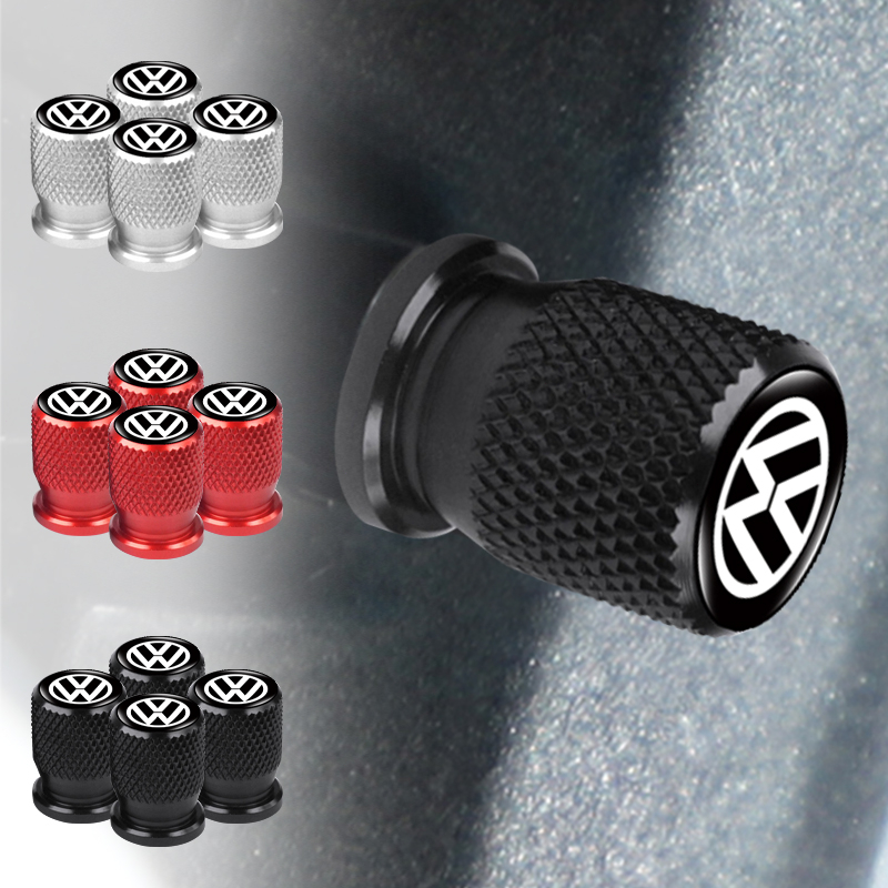 Set 4 Nắp Van Bánh Xe Hơi Chống Rò Rỉ Cho VW Volkswagen Jetta MK5 Golf Passat 3B7 601 171