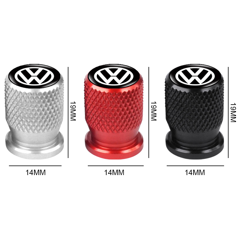 Set 4 Nắp Van Bánh Xe Hơi Chống Rò Rỉ Cho VW Volkswagen Jetta MK5 Golf Passat 3B7 601 171