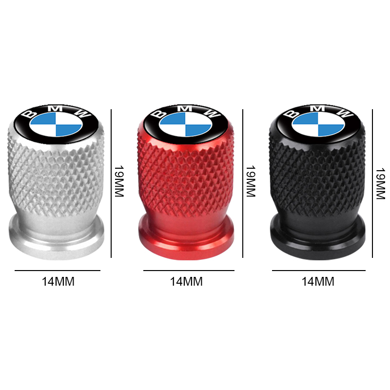Set 4 Nắp Van Xe Hơi Chống Bụi In Logo 3D Cho BMW E61 E90 E82 E70 E71 E87 E88 E89 X5 X6