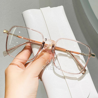 Kính gọng lớn siêu nhẹ dành cho nữ chống ánh sáng chống bức xạ khung Hàn Quốc f Ống kính có thể thay thế gương phẳng