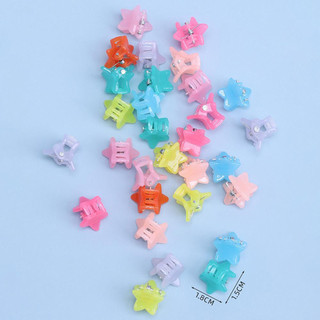 Hộp 50 Kẹp Tóc Mini Hình Trái Tim / Bướm / Vương Miện Màu Kẹo Ngọt Ngào Dễ Thương