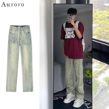 【Độ đàn hồi】Quần jean ống đứng denim unisex quần jean đen nam Cao Cấp quần denim jean skinny nam street style quần jean ôm lưng cao