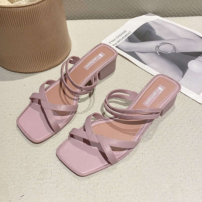 Giày Sandal Xăng Đan Cao Gót Thời Trang Mùa Hè 2025 Dành Cho Nữ Dép Sandal