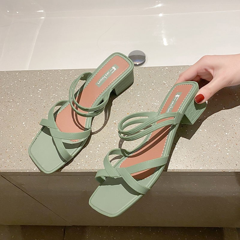 Giày Sandal Xăng Đan Cao Gót Thời Trang Mùa Hè 2025 Dành Cho Nữ Dép Sandal