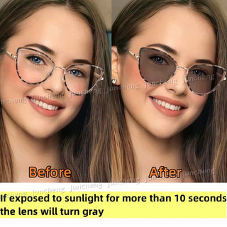 Kính Mắt Chống Bức Xạ Photochromic Thời Trang Dành Cho Nữ / Nam Kim Loại Mắt Mèo Chống Ánh Sáng Xanh Kính Có Thể hoán Đổi Cho Nhau