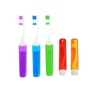 2pcs portable travel folding toothbrush mini soft bristle toothbrush tái sử dụng