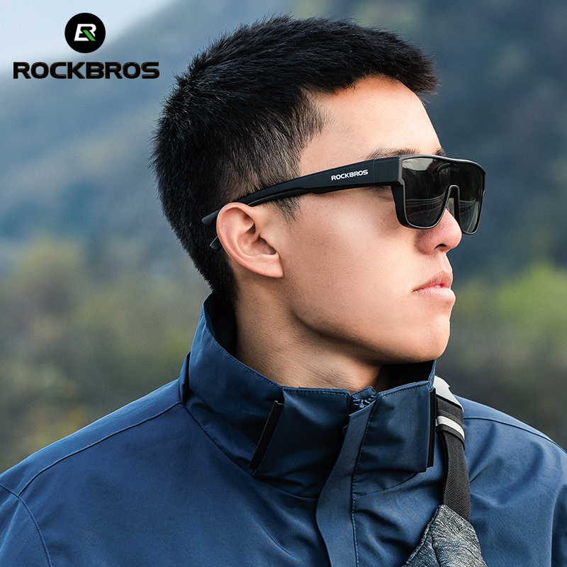 ROCKBROS Đi Xe Đạp Kính Phân Cực Cận Thị Unisex Khung Lớn Nhẹ Chống Nắng Chống Gió Thiết Bại Thể Thao