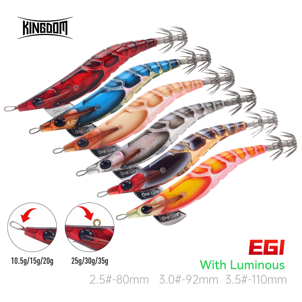 Ảnh Kingdom EGI SHRIMPER Mồi Câu Cá 55mm 70mm 80mm 92mm 110mm Mồi Mực Dẫn Eging Mồi Chìm Mực Jig Mồi Tôm Mồi Mồi Mồi Mồi Mồi Mồi Mồi Mồi Wobblers 1