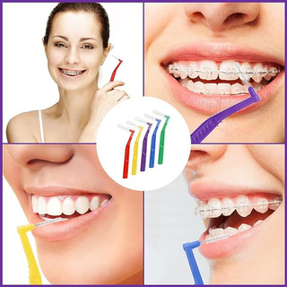 Bộ 5 bàn chải kẽ góc, bàn chải nha khoa, bàn chải niềng răng giữa răng để làm sạch răng