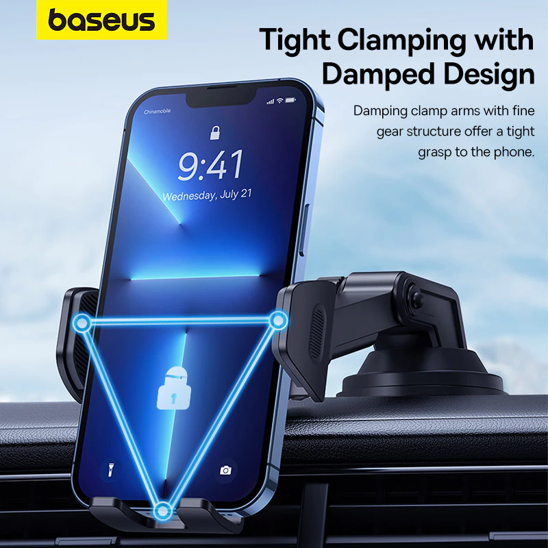 Giá đỡ điện thoại BASEUS có giác hút gắn kính chắn gió xe hơi thích hợp cho Phone Xiaomi Huawei Sams
